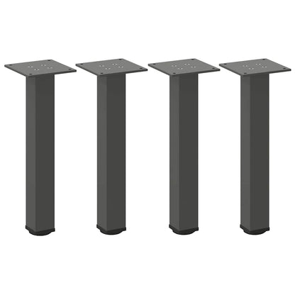 Pés para mesa de centro 4 peças antracite 30-32 cm aço