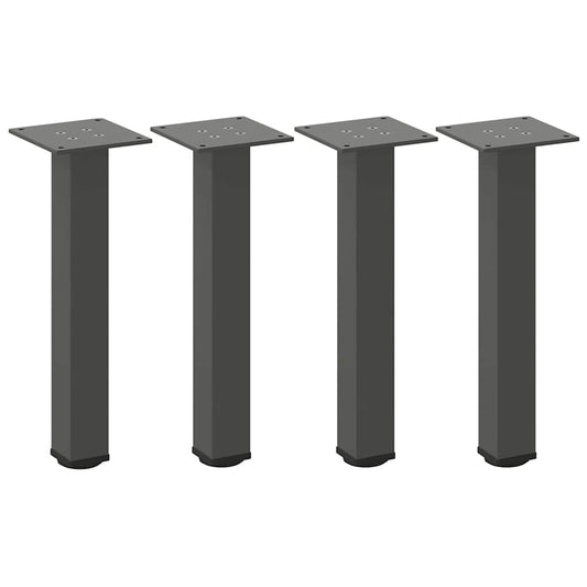 Pés para mesa de centro 4 peças antracite 30-32 cm aço