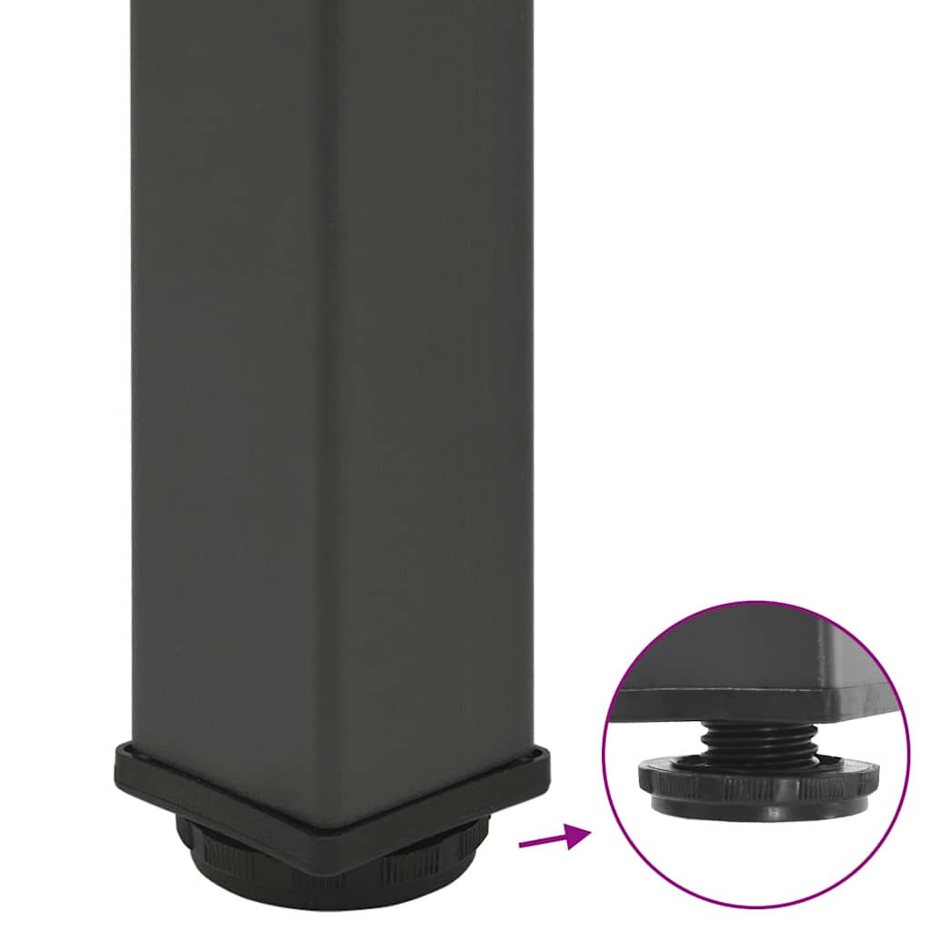Pés para mesa de centro 4 peças antracite 30-32 cm aço