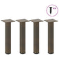 Pés para mesa de centro 4 peças aço natural 30-32 cm aço