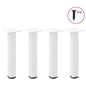 Pés para mesa de centro 4 peças, branco, 42-44 cm, aço