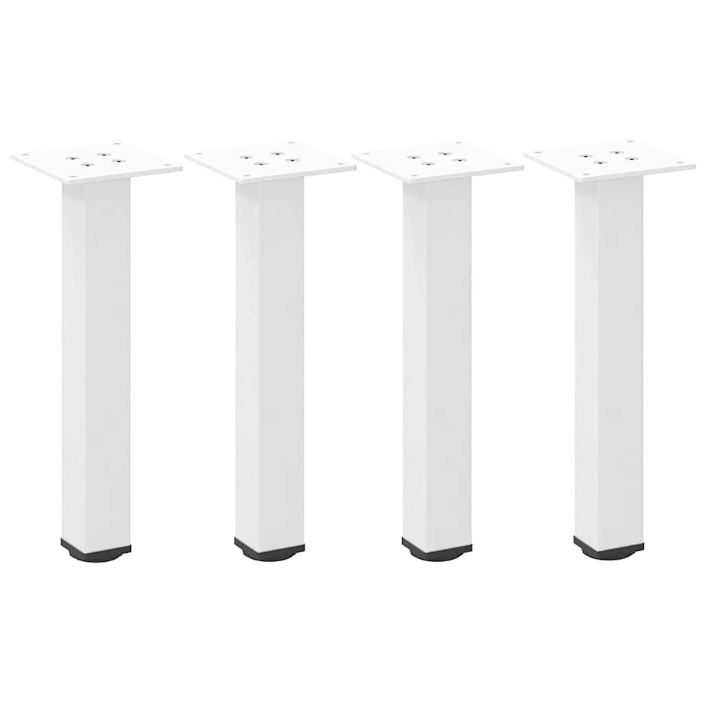 Pés para mesa de centro 4 peças, branco, 42-44 cm, aço