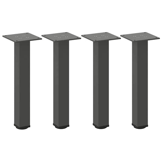 Pés para mesa de centro 4 peças antracite 42-44 cm aço