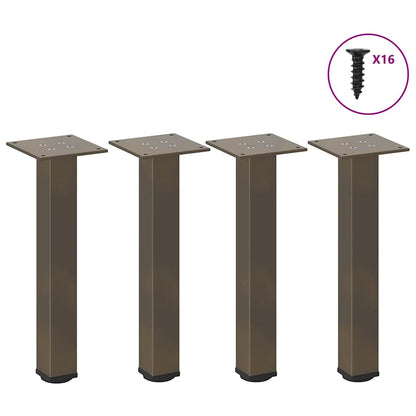 Pés para mesa de centro 4 peças aço natural 42-44 cm aço
