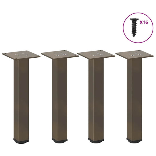 Pés para mesa de centro 4 peças aço natural 42-44 cm aço