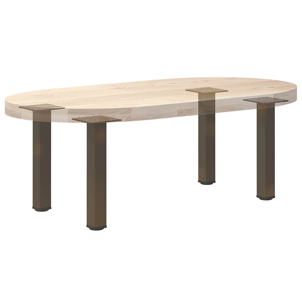 Pés para mesa de centro 4 peças aço natural 42-44 cm aço