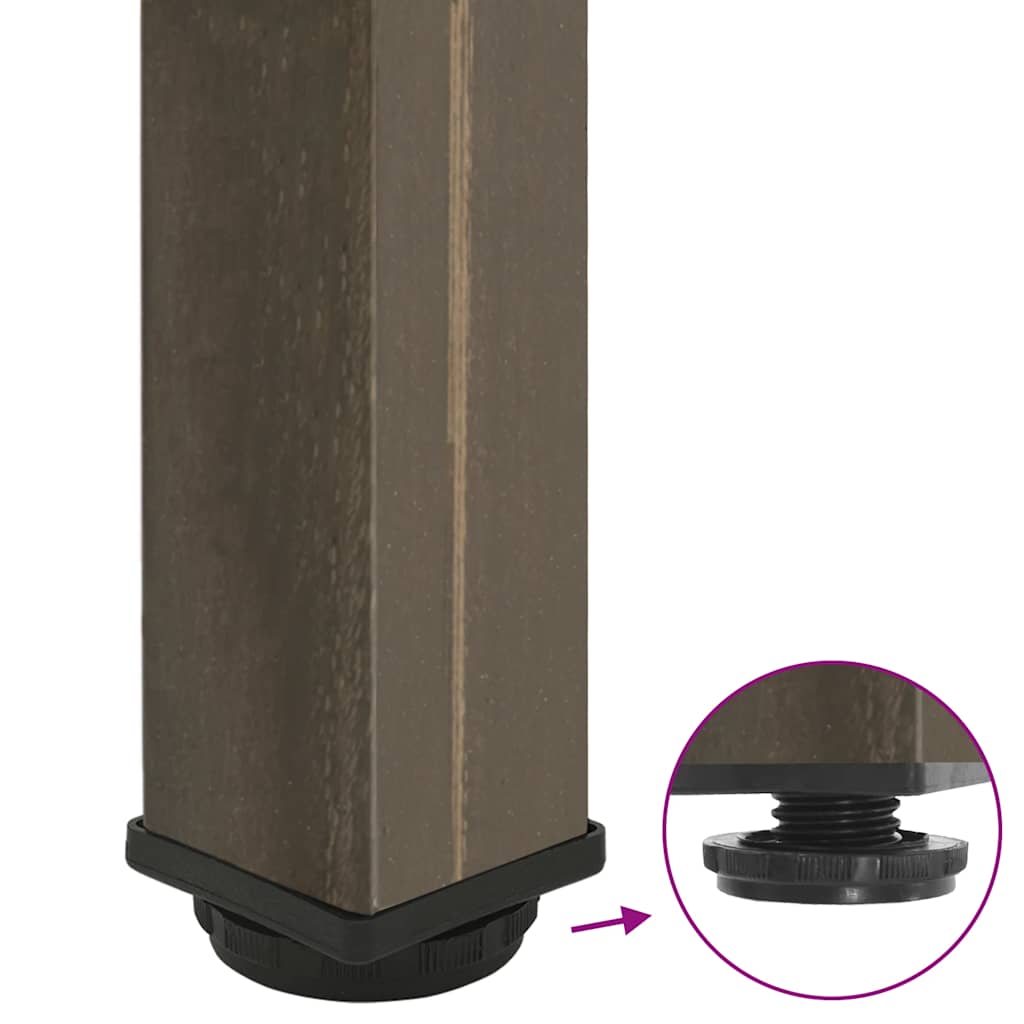 Pés para mesa de centro 4 peças aço natural 42-44 cm aço