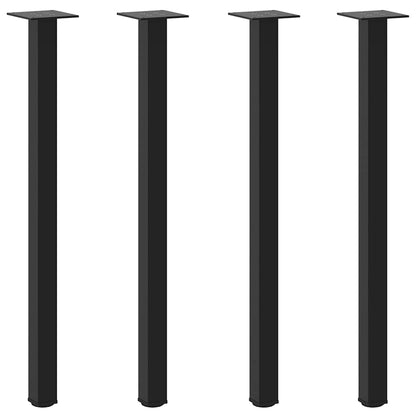 Pés de mesa de console 4 peças, preto, 72-74 cm, aço