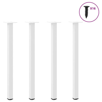 Pés de mesa de console 4 peças, branco, 72-74 cm, aço