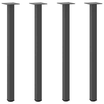 Pés de mesa de console 4 peças antracite 72-74 cm aço