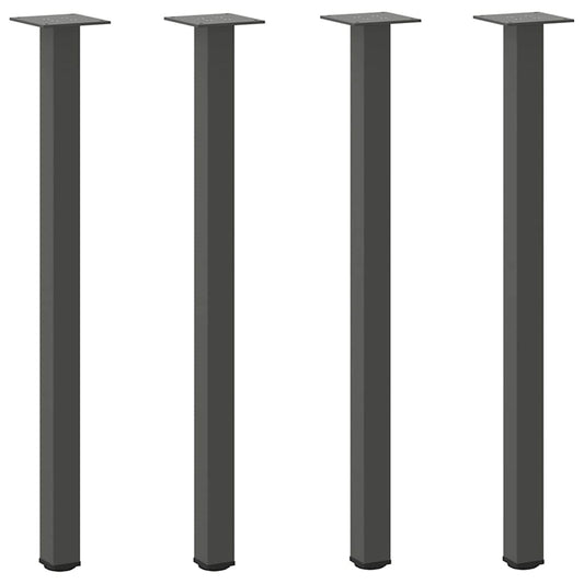 Pés de mesa de console 4 peças antracite 72-74 cm aço