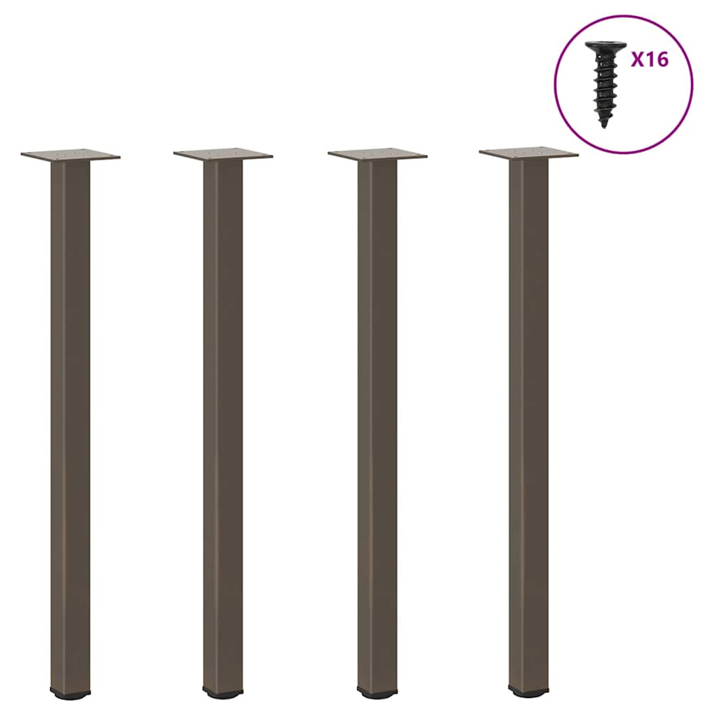 Pés de mesa de console 4 peças aço natural 72-74 cm aço