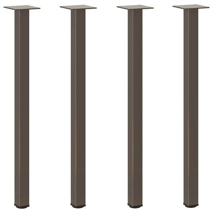 Pés de mesa de console 4 peças aço natural 72-74 cm aço