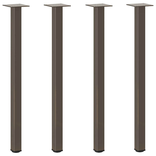 Pés de mesa de console 4 peças aço natural 72-74 cm aço