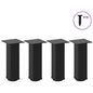 Pés para mesa de centro 4 peças, preto, 30-32 cm, aço