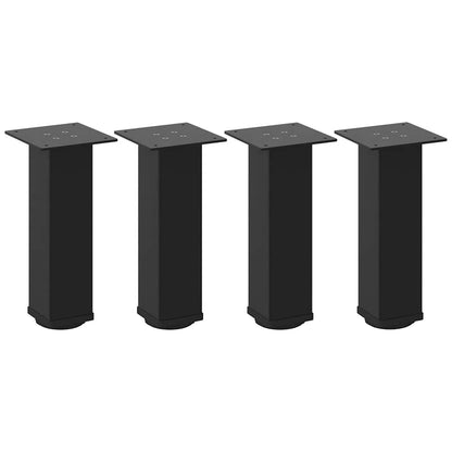 Pés para mesa de centro 4 peças, preto, 30-32 cm, aço