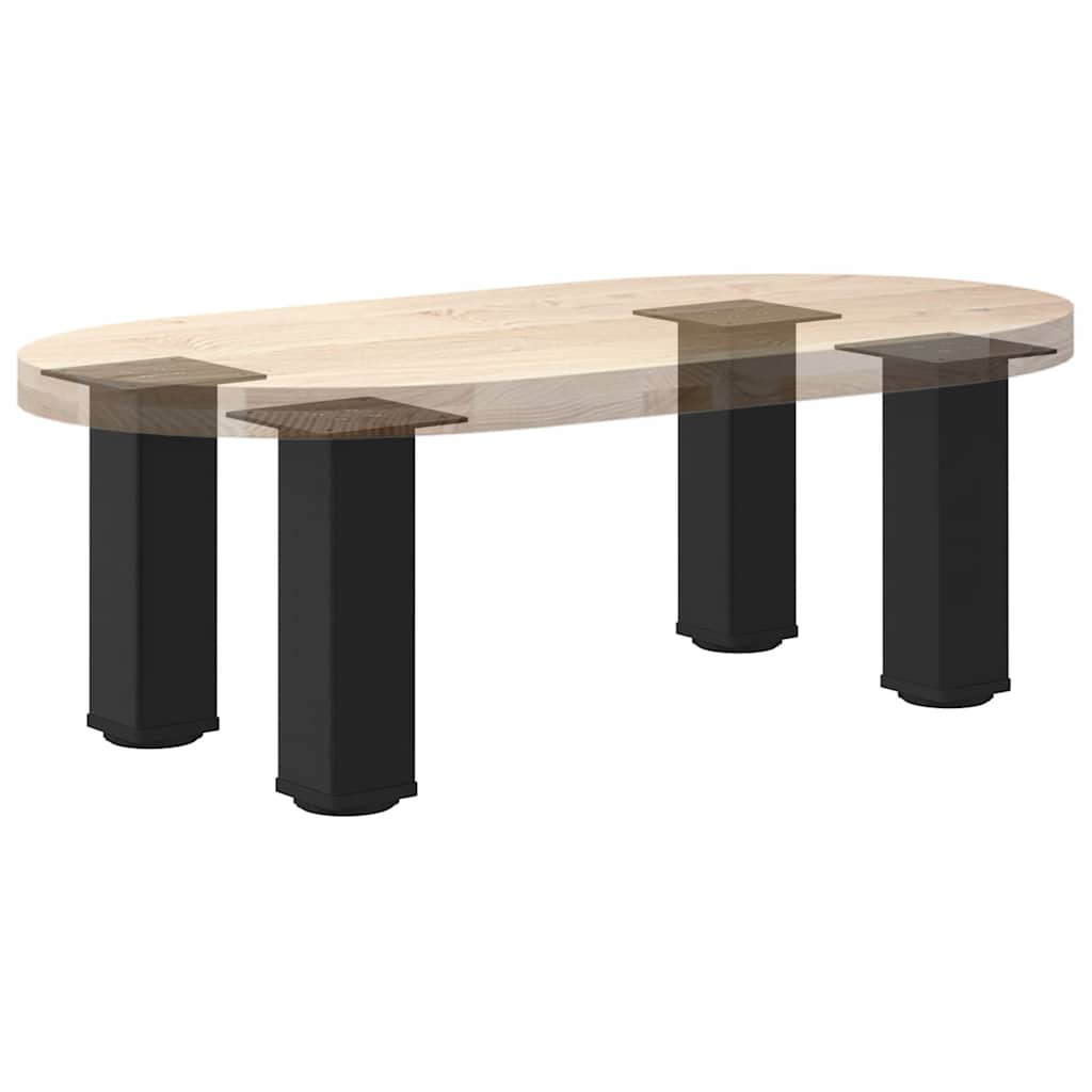 Pés para mesa de centro 4 peças, preto, 30-32 cm, aço