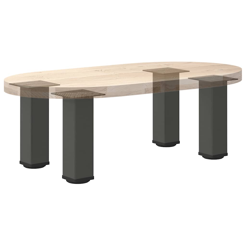 Pés para mesa de centro 4 peças antracite 30-32 cm aço