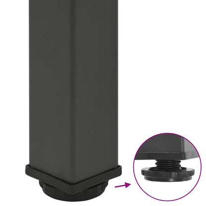 Pés para mesa de centro 4 peças antracite 30-32 cm aço