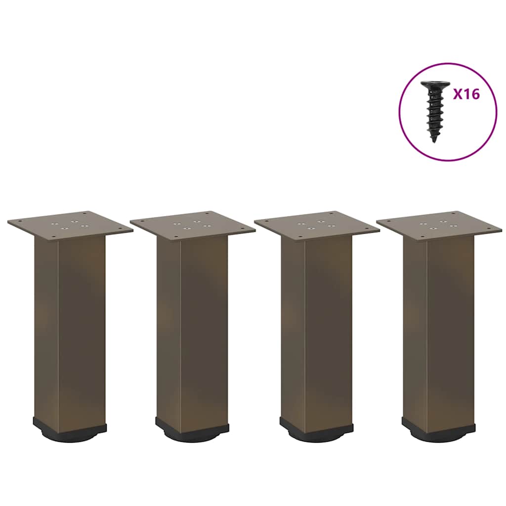Pés para mesa de centro 4 peças aço natural 30-32 cm aço