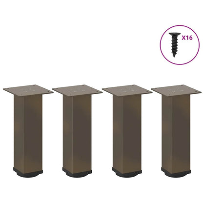 Pés para mesa de centro 4 peças aço natural 30-32 cm aço