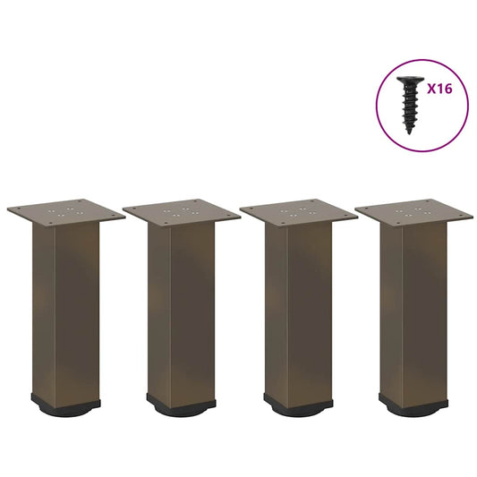 Pés para mesa de centro 4 peças aço natural 30-32 cm aço