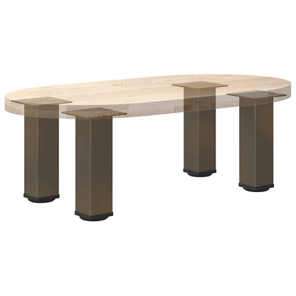 Pés para mesa de centro 4 peças aço natural 30-32 cm aço