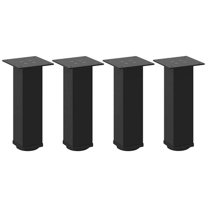 Pés para mesa de centro 4 peças, preto, 42-44 cm, aço