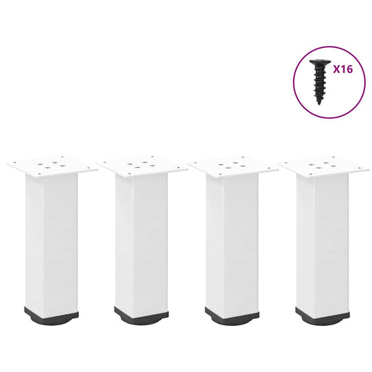 Pés para mesa de centro 4 peças, branco, 42-44 cm, aço
