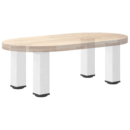 Pés para mesa de centro 4 peças, branco, 42-44 cm, aço