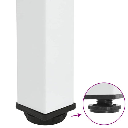 Pés para mesa de centro 4 peças, branco, 42-44 cm, aço