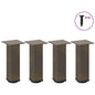 Pés para mesa de centro 4 peças aço natural 42-44 cm aço
