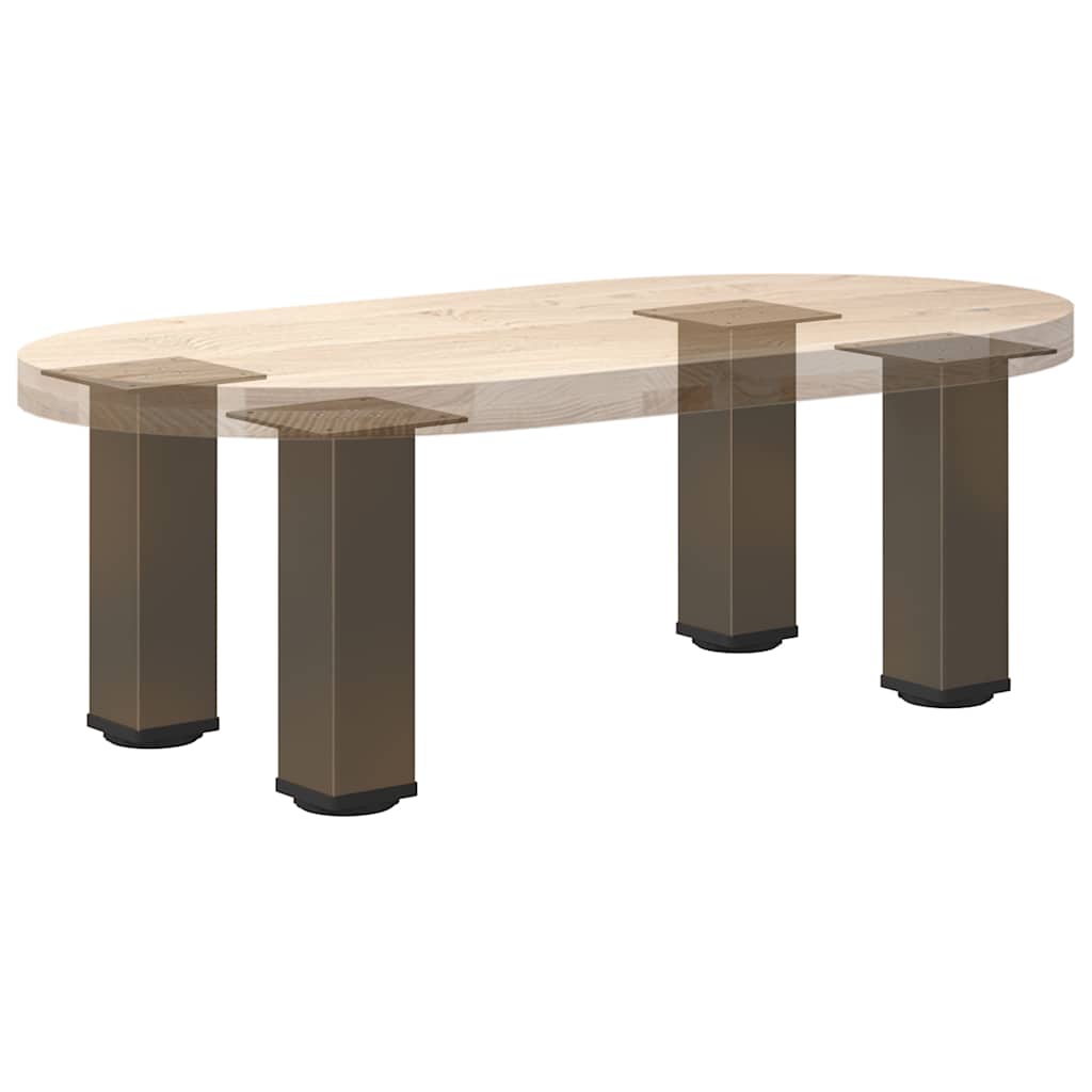Pés para mesa de centro 4 peças aço natural 42-44 cm aço