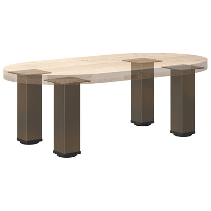 Pés para mesa de centro 4 peças aço natural 42-44 cm aço