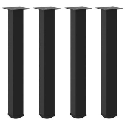 Pés de mesa de console 4 peças, preto, 72-74 cm, aço