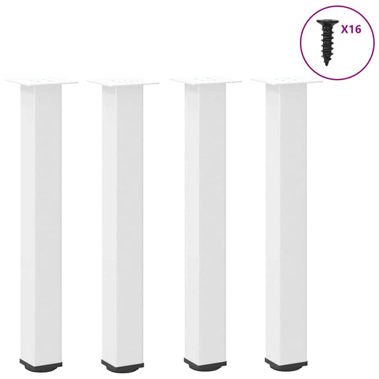 Pés de mesa de console 4 peças, branco, 72-74 cm, aço