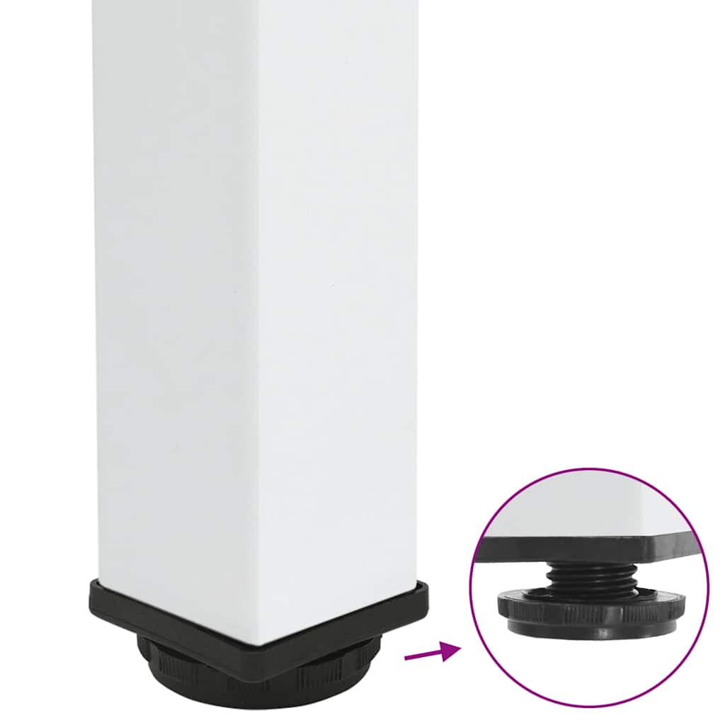 Pés de mesa de console 4 peças, branco, 72-74 cm, aço
