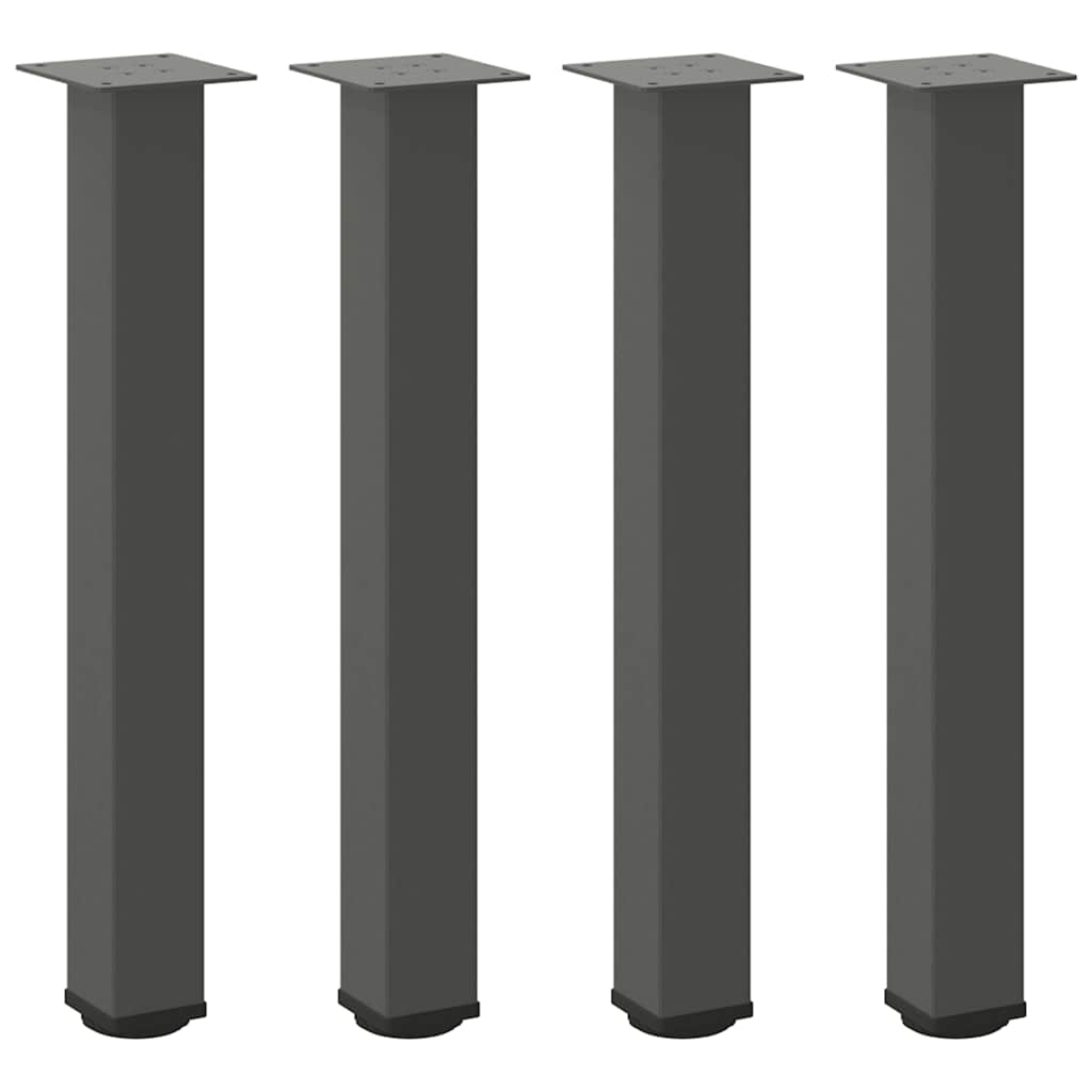 Pés de mesa de console 4 peças antracite 72-74 cm aço