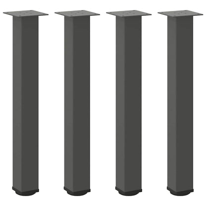 Pés de mesa de console 4 peças antracite 72-74 cm aço