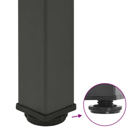 Pés de mesa de console 4 peças antracite 72-74 cm aço