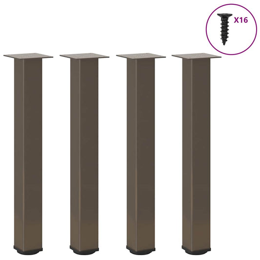 Pés de mesa de console 4 peças aço natural 72-74 cm aço