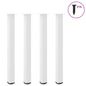 Pés para mesa de bar 4 peças, branco, 90-92 cm, aço