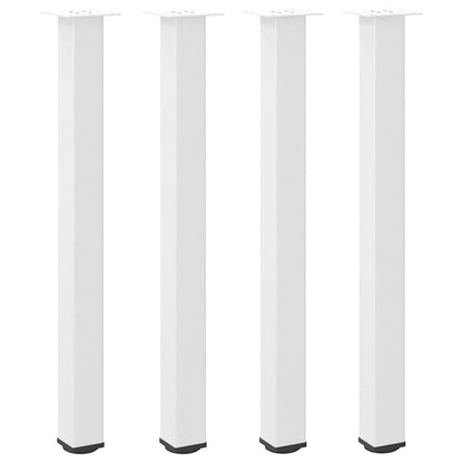 Pés para mesa de bar 4 peças, branco, 90-92 cm, aço
