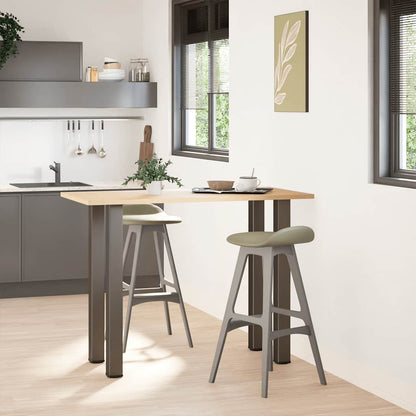 Pés para mesa de bar 4 peças aço natural 90-92 cm aço