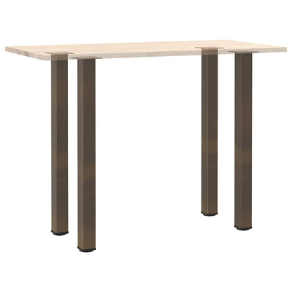 Pés para mesa de bar 4 peças aço natural 90-92 cm aço