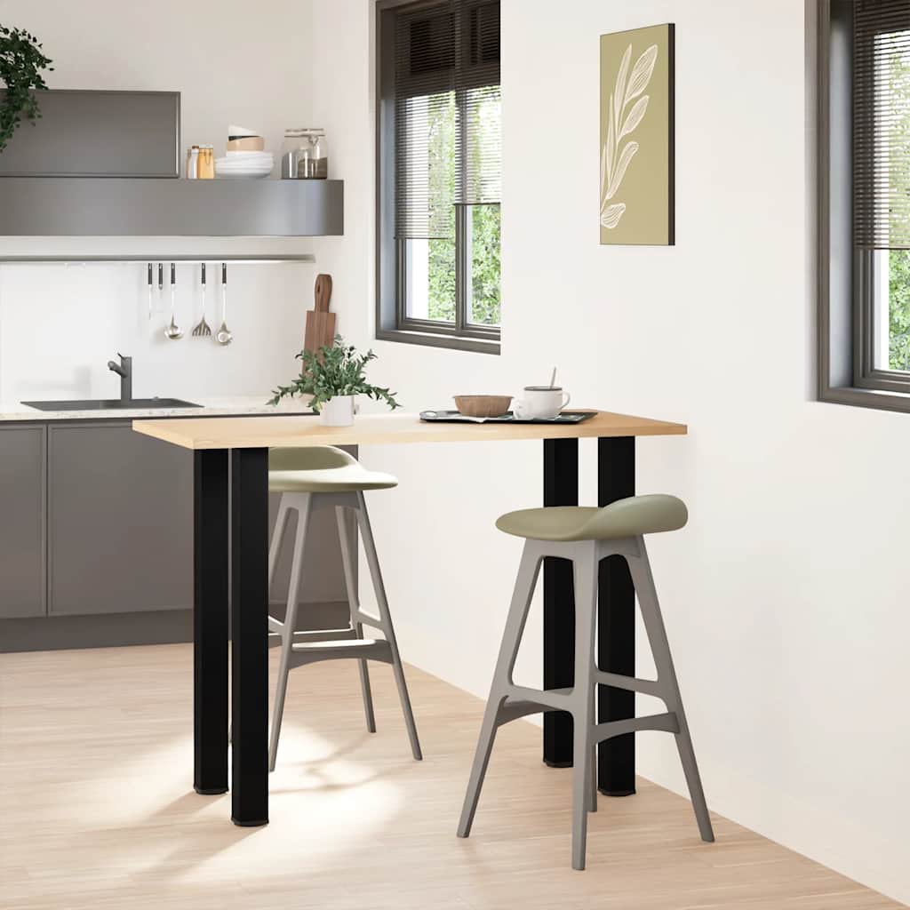 Pés para mesa de bar 4 peças, preto, 100-102 cm, aço