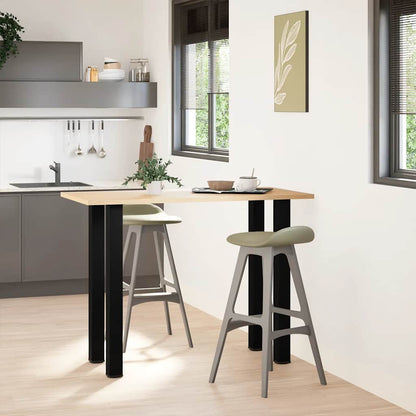 Pés para mesa de bar 4 peças, preto, 100-102 cm, aço