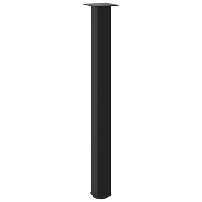Pés para mesa de bar 4 peças, preto, 100-102 cm, aço