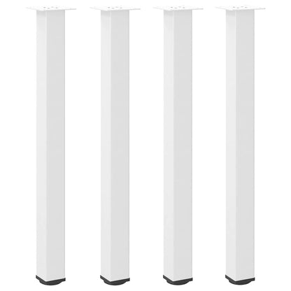Pés para mesa de bar 4 peças, branco, 100-102 cm, aço