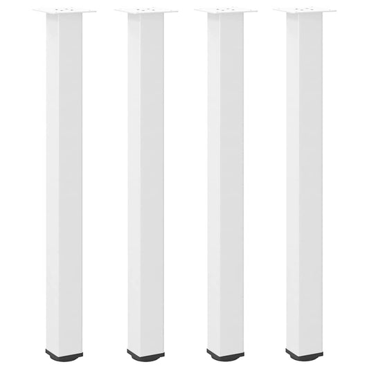 Pés para mesa de bar 4 peças, branco, 100-102 cm, aço